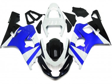 04-05 Glänzend Weiß & Glänzend Blau GSXR 600-750 Verkleidung