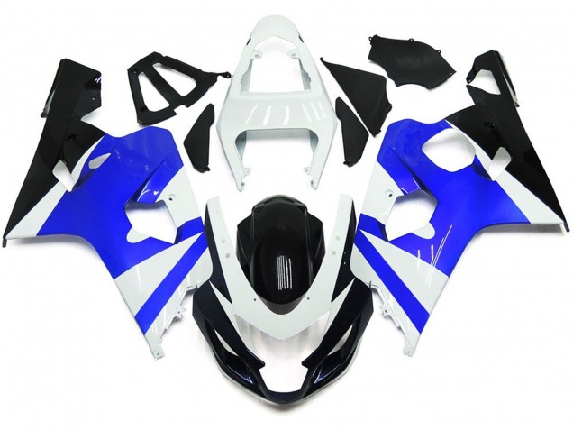 04-05 Glänzend Weiß & Glänzend Blau GSXR 600-750 Verkleidung