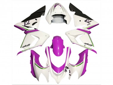 04-05 Glänzend Weiß & Pink ZX10R Verkleidung