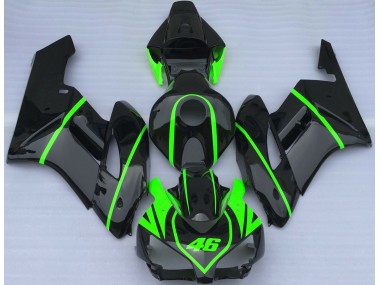 04-05 Glänzend Schwarz & High Viz Grün CBR1000RR Verkleidung