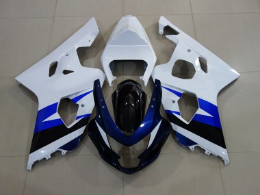04-05 Glänzend Weiß & Tiefblau GSXR 600-750 Verkleidung
