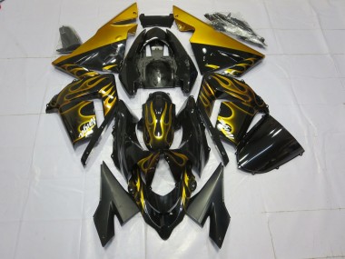 04-05 Gold Flamme ZX10R Verkleidung