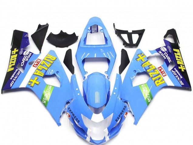 04-05 Hellblau Rizla Stil GSXR 600-750 Verkleidung