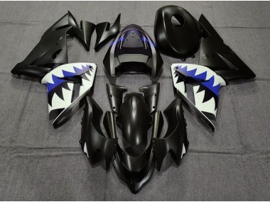 04-05 Matt Schwarzer & Tiefes Blauer Hai ZX10R Verkleidung