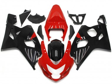 04-05 Rot & Glänzender Schwarzstil GSXR 600-750 Verkleidung
