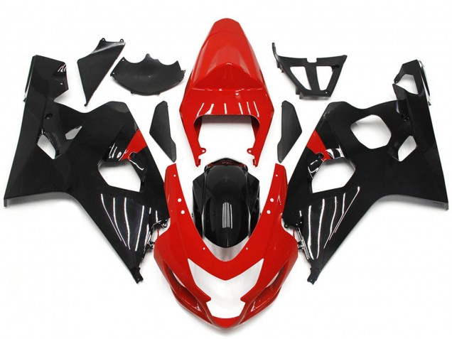 04-05 Rot & Glänzender Schwarzstil GSXR 600-750 Verkleidung
