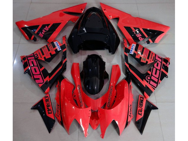 04-05 Rot & Schwarz & Logos ZX10R Verkleidung