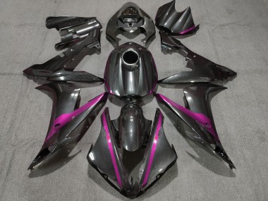 04-06 Kohlefaser Stil Mit Pink R1 Verkleidung