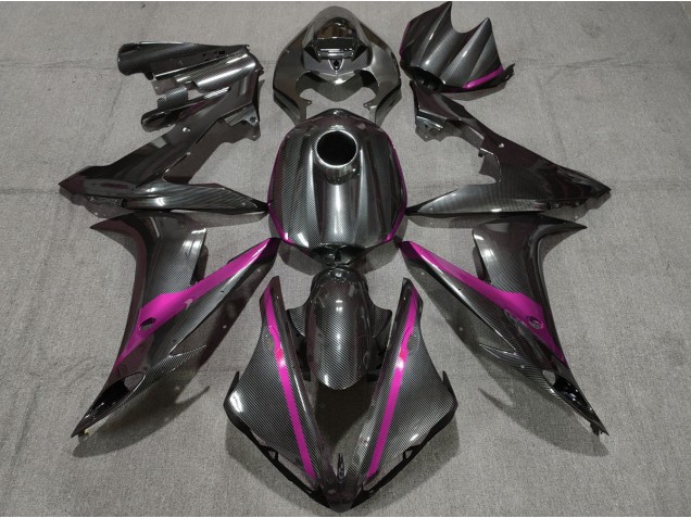 04-06 Kohlefaser Stil Mit Pink R1 Verkleidung