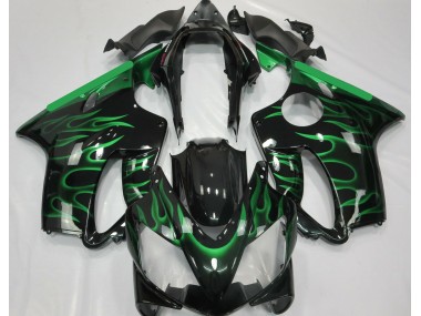 04-07 Hellgrün Flamme CBR600 F4i Verkleidung