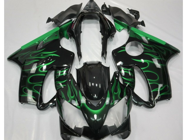 04-07 Hellgrün Flamme CBR600 F4i Verkleidung