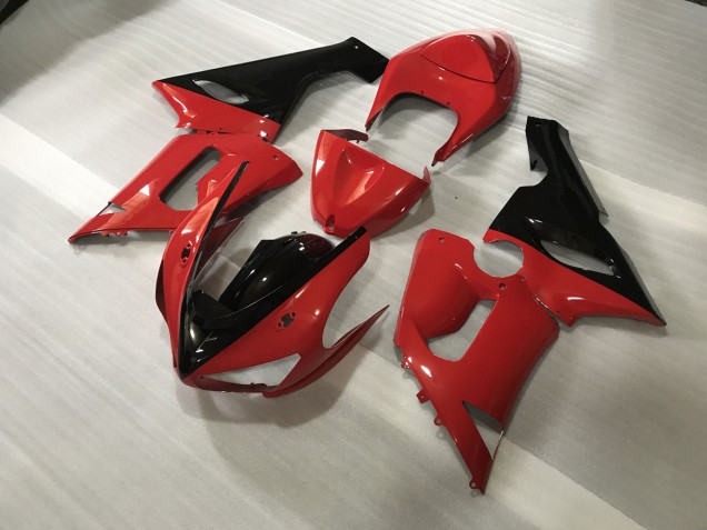 05-06 Benutzerdefiniert Rot & Schwarz ZX6R Verkleidung