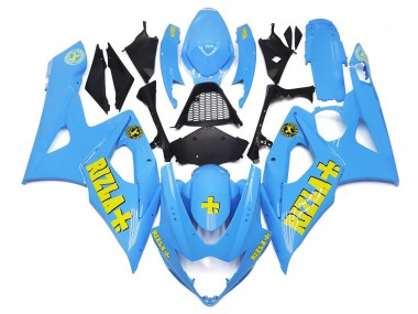 05-06 Weiß Blau Mit Gelb Rizla GSXR 1000 Verkleidung