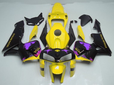 05-06 Glänzend Gelb & Lila Mit Spritzern CBR600RR Verkleidung