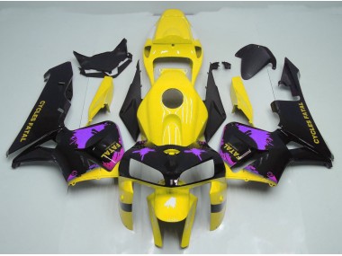 05-06 Glänzend Gelb & Lila Mit Spritzern CBR600RR Verkleidung