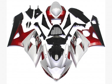 05-06 Glänzend Weiß Mit Silbernen Akzenten & Bronze GSXR 1000 Verkleidung