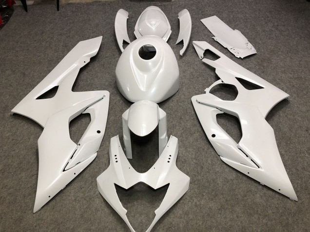 05-06 Glänzend Weiß Schlicht GSXR 1000 Verkleidung