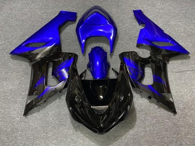 05-06 Glänzendes Schwarz & Blau ZX6R Verkleidung
