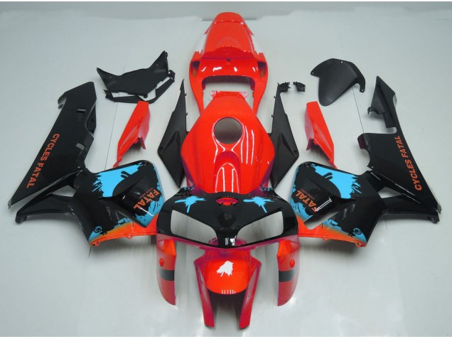 05-06 Hellblaue Spritzer Auf Rot CBR600RR Verkleidung