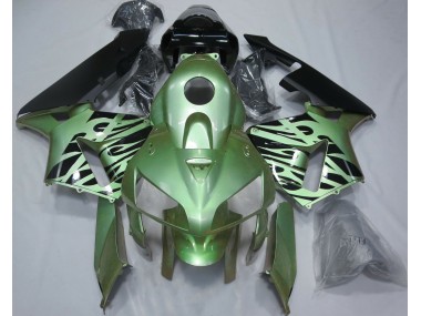 05-06 Hellgrün Flamme CBR600RR Verkleidung
