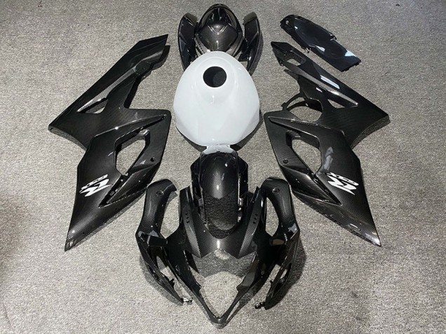 05-06 Kohlefaser Stil & Glänzend Weiß GSXR 1000 Verkleidung