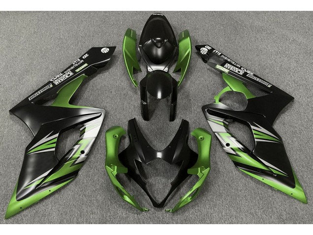 05-06 Matt Schwarz & Grün GSXR 1000 Verkleidung
