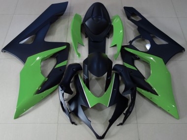 05-06 Matt Schwarz & Grün GSXR 1000 Verkleidung