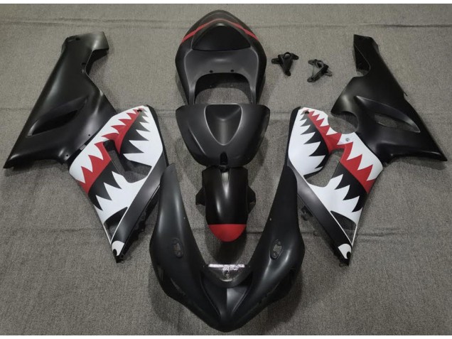 05-06 Matt Schwarzer Hai ZX6R Verkleidung