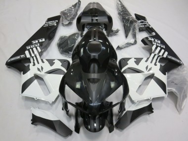 05-06 Matt Schwarzes & Weißes Punisher-Logo CBR600RR Verkleidung