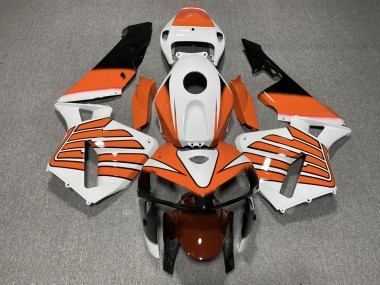 05-06 Orange-Weiße Flügel CBR600RR Verkleidung