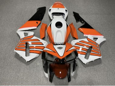 05-06 Orange-Weiße Flügel CBR600RR Verkleidung