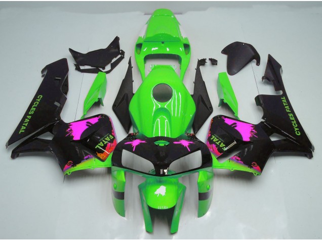 05-06 Rosa Splatter Auf Grün CBR600RR Verkleidung