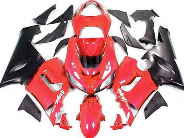 05-06 Rot & Matt Schwarz ZX6R Verkleidung