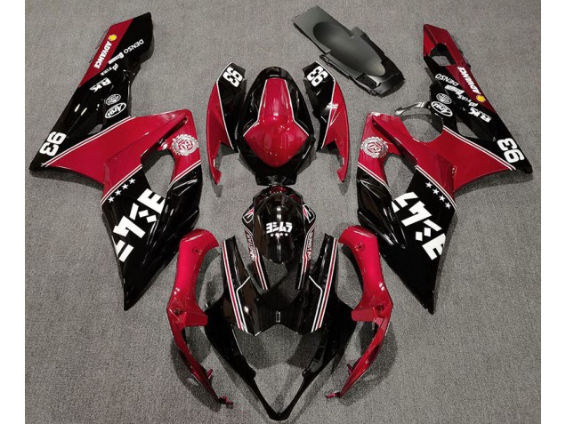 05-06 Rot & Schwarz Glänzend Kundenspezifisch GSXR 1000 Verkleidung