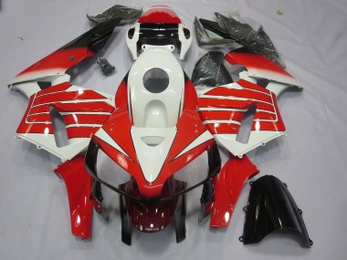05-06 Rot & Weißer Breiter Streifen CBR600RR Verkleidung