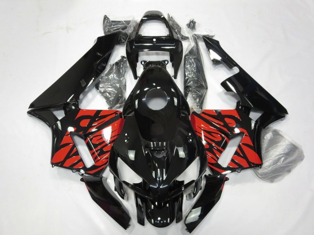 05-06 Schwarz & Tribal-Rot CBR600RR Verkleidung