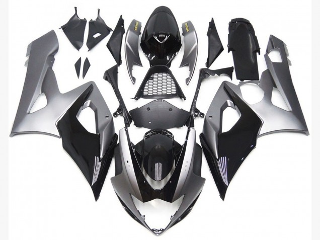 05-06 Silber & Glänzender Schwarzstil GSXR 1000 Verkleidung