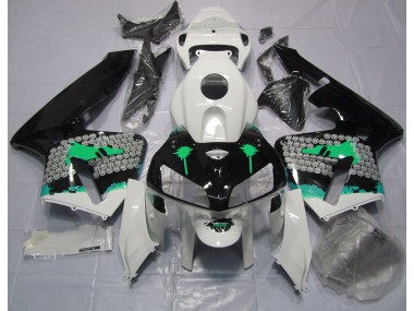 05-06 Türkisspritzer Auf Glänzendem Schwarz CBR600RR Verkleidung