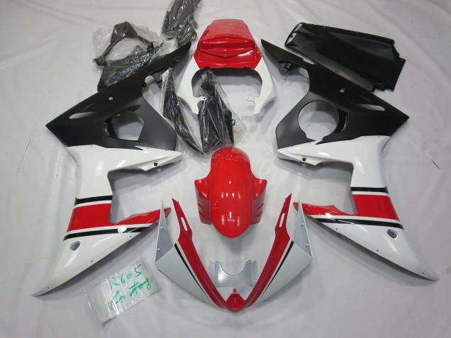 05 Weiß Rot & Schwarz R6 Verkleidung