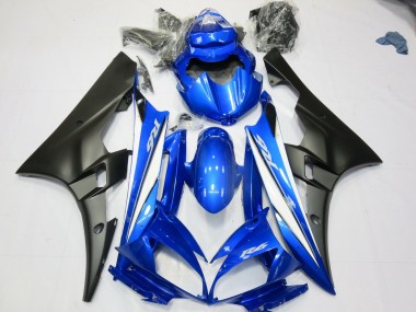 06-07 Blau Matt Schwarz R6 Verkleidung