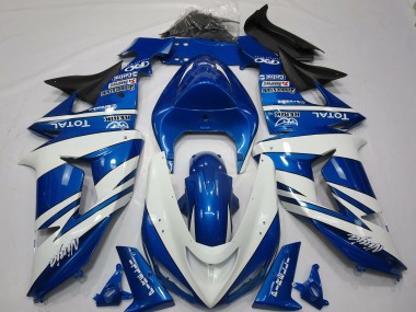 06-07 Blauweißer Ninja ZX10R Verkleidung