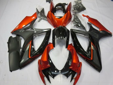 06-07 Gebranntes Orange & Grau GSXR 600-750 Verkleidung
