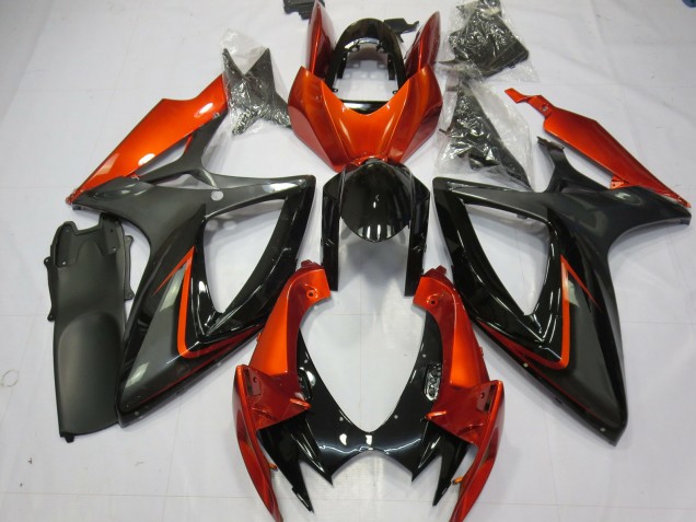 06-07 Gebranntes Orange & Grau GSXR 600-750 Verkleidung