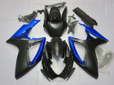 06-07 Glänzend Blau & Matt Schwarz GSXR 600-750 Verkleidung