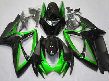 06-07 Glänzend Grün & Schwarz GSXR 600-750 Verkleidung