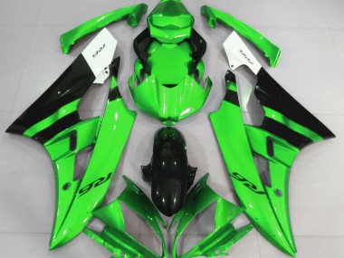 06-07 Glänzend Grün & Schwarz R6 Verkleidung