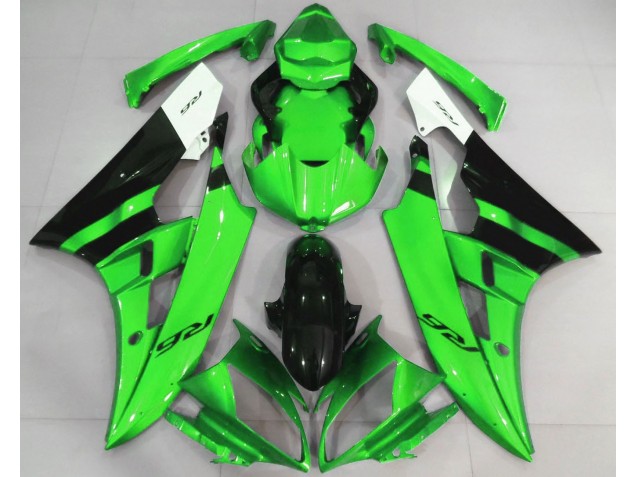 06-07 Glänzend Grün & Schwarz R6 Verkleidung