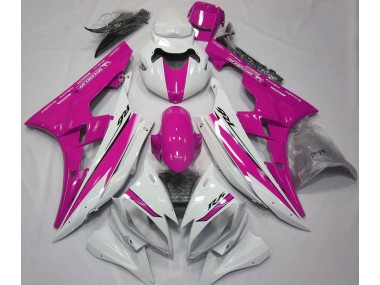 06-07 Glänzend Weiß & Pink R6 Verkleidung