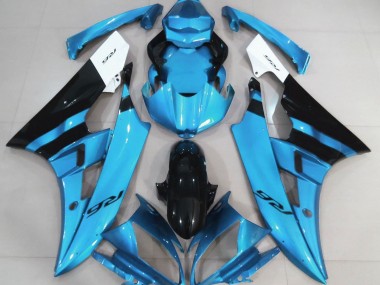 06-07 Hellblau & Schwarz Glänzend R6 Verkleidung