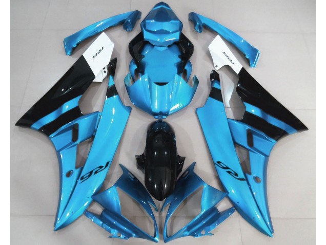 06-07 Hellblau & Schwarz Glänzend R6 Verkleidung